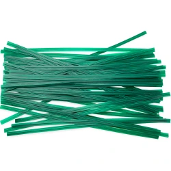 6" Green Plastic Twist Ties