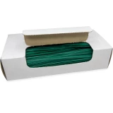 Opened Case 6 Inch Green Plastic Twist Ties