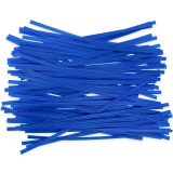 Group of 6 Inch Blue Plastic Twist Ties Scattered Out
