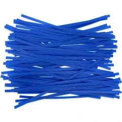 6" Blue Plastic Twist Ties