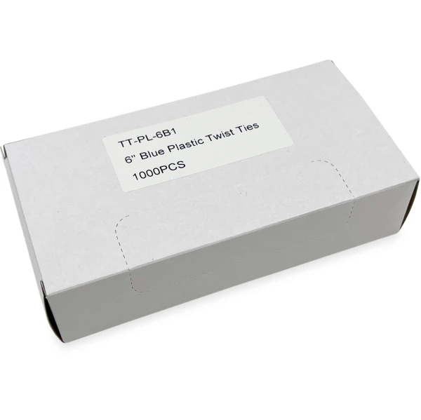6 Inch Blue Plastic Twist Ties Case Case of 6 Inch Blue Plastic Twist Ties
