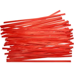 6" Red Paper Twist Ties - 2000/Pack