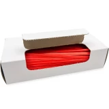 Opened Case of 6 Inch Red Paper Twist Ties - 1000/Pack