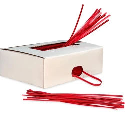 6" Red Plastic Twist Ties