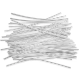 Group of 6 Inch White Plastic Twist Ties Scattered Out