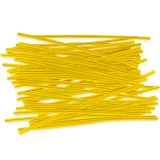 Group of 6 Inch Yellow Plastic Twist Ties Scattered Out