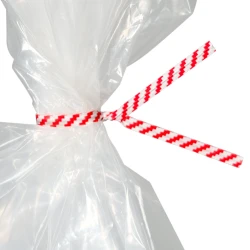 6" Striped Paper Twist Ties