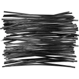 Group of 8 Inch Black Paper Twist Ties Scattered Out