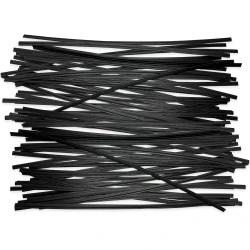 8" Black Plastic Twist Ties