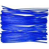 Group of 8 Inch Blue Paper Twist Ties Scattered Out