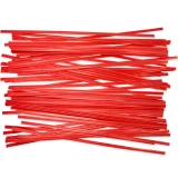 Group of 8 Inch Red Paper Twist Ties - 1000 per Pack Scattered Out