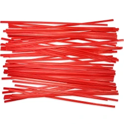 8" Red Paper Twist Ties