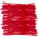 Group of 8 Inch Red Plastic Twist Ties Scattered Out - 1000 per Pack