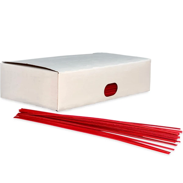 8 Inch Red Plastic Twist Ties Side Opening Side Opening of 8 Inch Red Plasticr Twist Ties Case