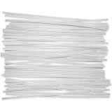 Group of 8 Inch White Paper Twist Tie Scattered Out
