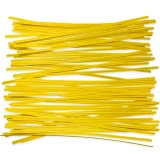 Group of 8 Inch Yellow Paper Twist Ties Scattered Out