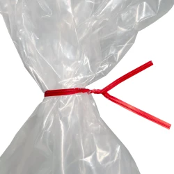 8" Red Paper Twist Ties