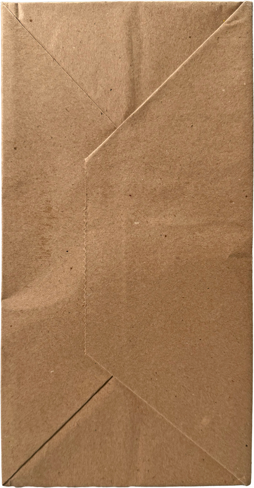 10 x 5 x 13 Twist Handle Kraft Paper Shoppers Bottom Bottom of 10 x 5 x 13 Kraft Paper Bag wih Twist Handle