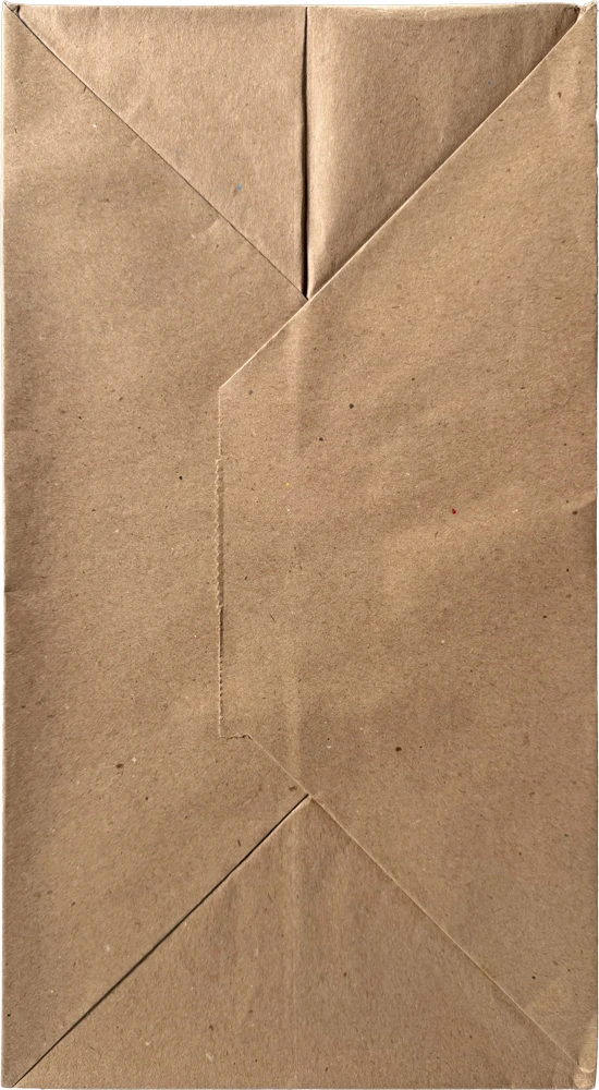 13 x 7 x 17 Twist Handle Kraft Paper Shoppers Bottom Bottom of 13 x 7 x 17 Kraft Paper Bag wih Twist Handle