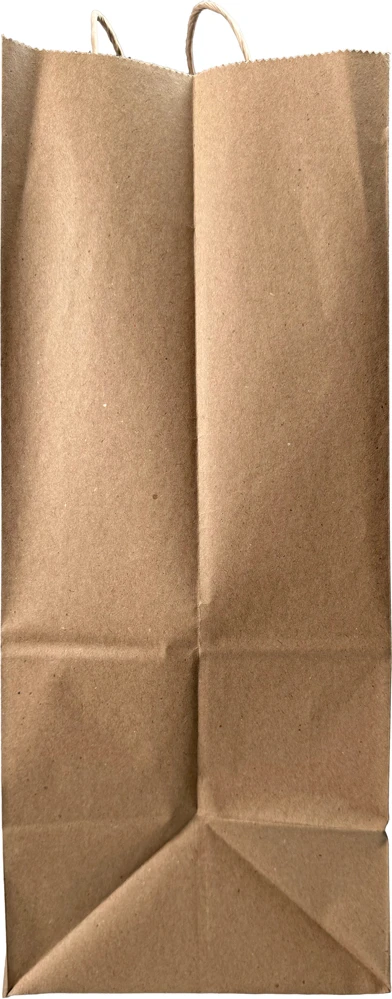 13 x 7 x 17 Twist Handle Kraft Paper Shoppers Side Gusset Side Gusset of 13 x 7 x 17 Kraft Paper Bag wih Twist Handle