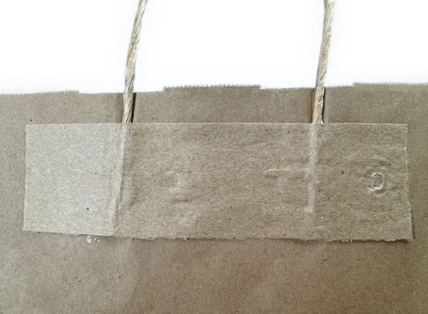 16 x 6 x 12 Twist Handle Kraft Paper Shoppers Reinforced Handle Reinforced Handle of 16 x 6 x 12 Kraft Paper Bag wih Twist Handle