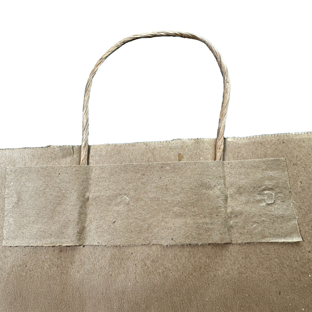 Reinforced Handle of 16 x 6 x 19 Kraft Paper Bag wih Twist Handle