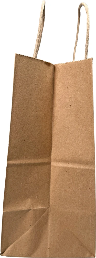 8 x 5 x 10 Twist Handle Kraft Paper Shoppers Side Gusset 8 x 5 x 10 Kraft Paper Bag wih Twist Handle Side Gusset