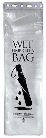 Printed 7 x 24 Clear Wet Umbrella Bags