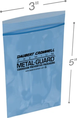 3"x 5" Reclosable VCI Bags 4 Mil - Multimetal Blue