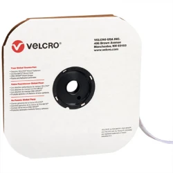 1/2" x 75' White Velcro Tape Strips - Loop
