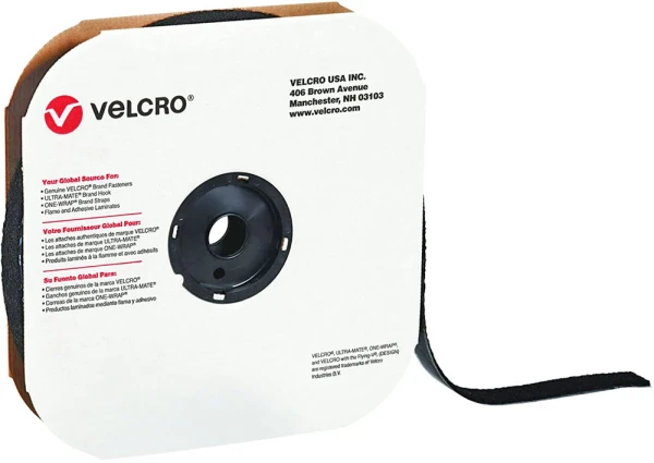 1 x 75 Black Velcro Tape Strips Loop Black Velcro Loop Strips 1 in x 75