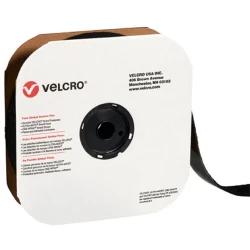 2" x 75' Black Velcro Tape Strips - Loop
