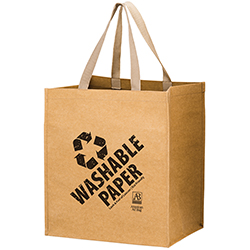 13 x 10 x 15 + 10 Washable Paper Grocery Bags Screen Print