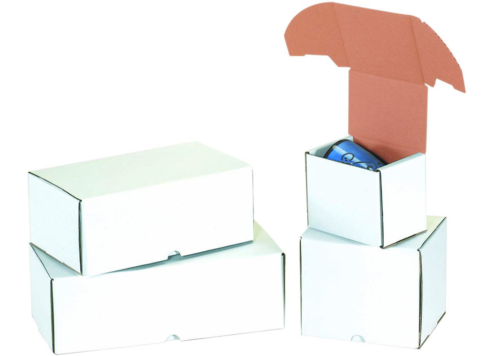 White Corrugated Outside Tuck Mailers