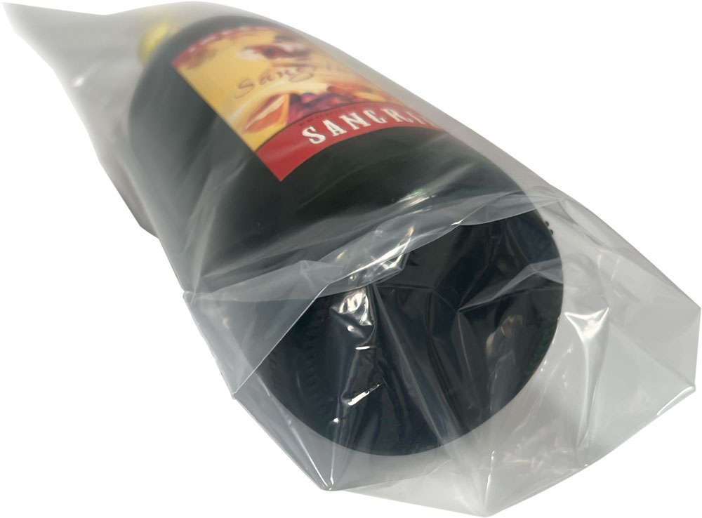 Bottom Gusset of 7 x 19 + 3.75 Sealable Wine To Go Bag