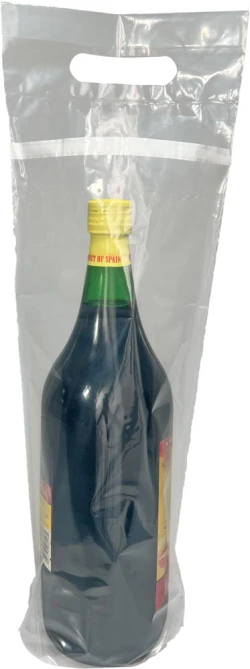 7" x 19" + 3.75" Wine To Go Wine Bottle Bags Tamper-Proof