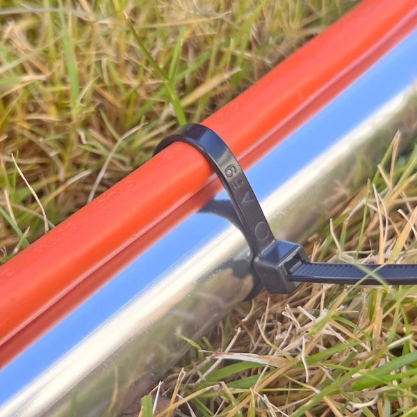 8 Inch Black Zip Ties UV Resistant in Use Outdoors 8 Inch Black Zip Ties UV Resistant in Use Outdoors