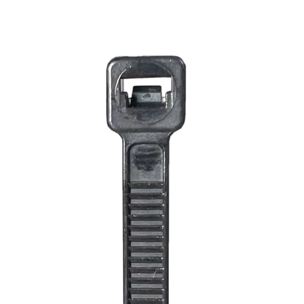 Head of 8 Inch Black Zip Ties UV Resistant Head of 8 Inch Black Zip Ties UV Resistant Secured