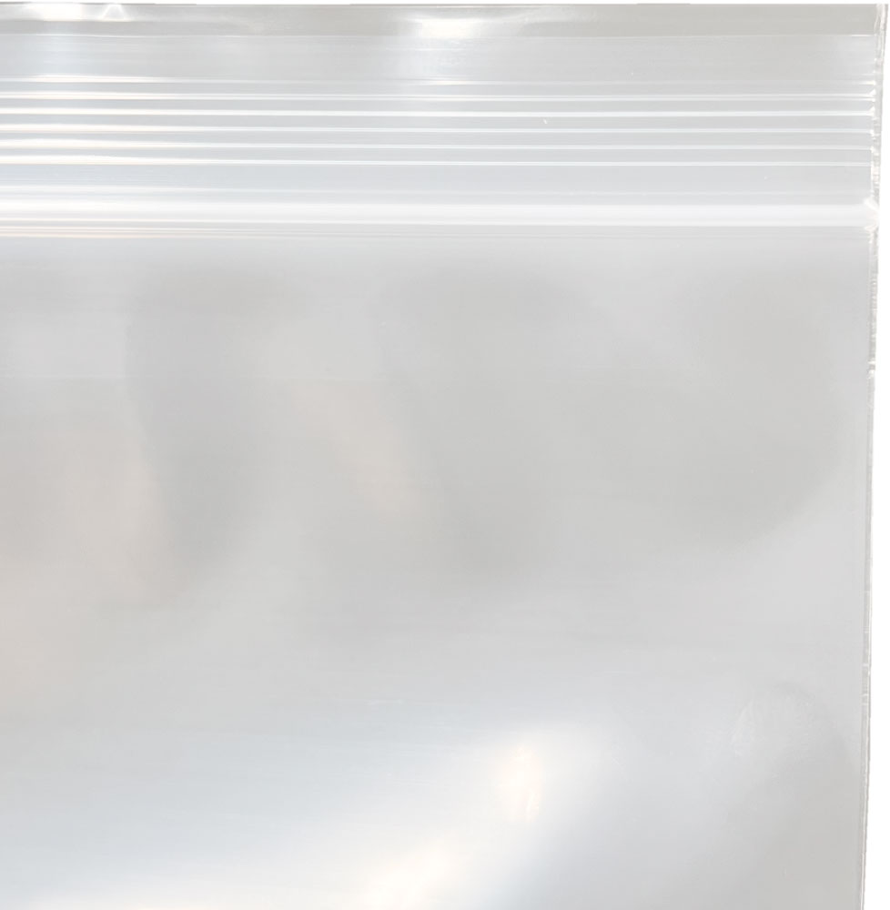 Ziplock Closure of 6 x 15 Clearzip Locking Top Bags 4 Mil