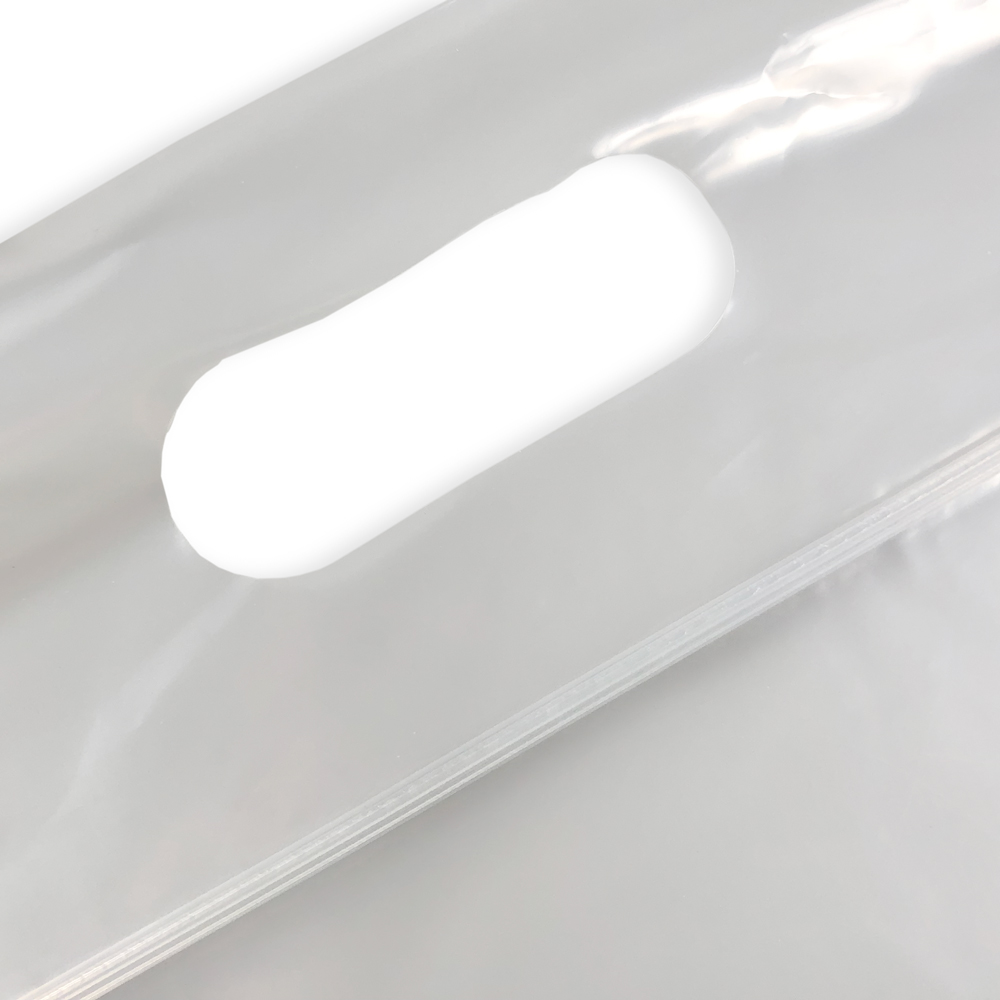 Close up of 1 Gallon Zip Lock Handle Bag 12 x 12 3 Mil - NFL Approved Handle