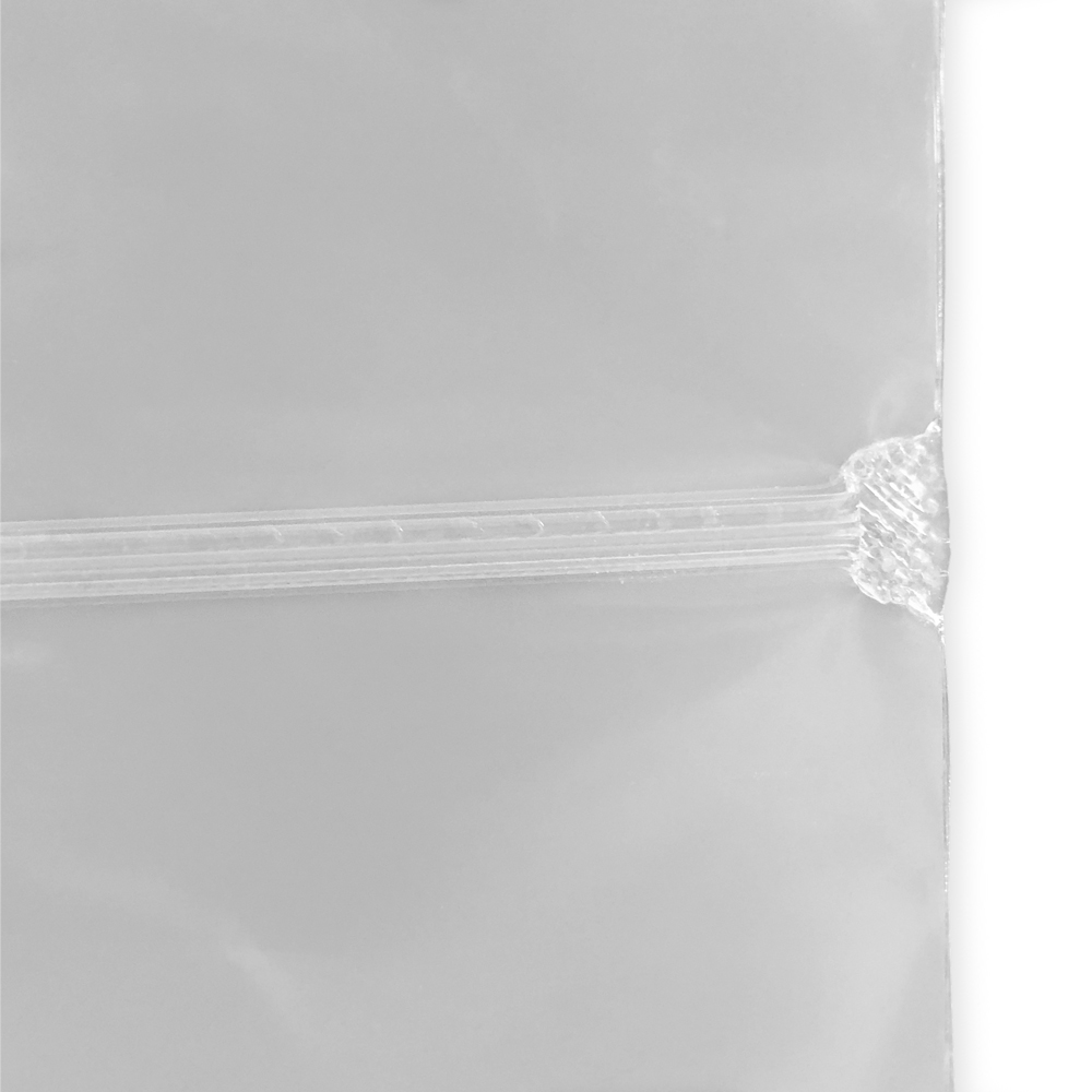 Close up of 1 Gallon Zip Lock Handle Bag 12 x 12 3 Mil - NFL Approved Zipper