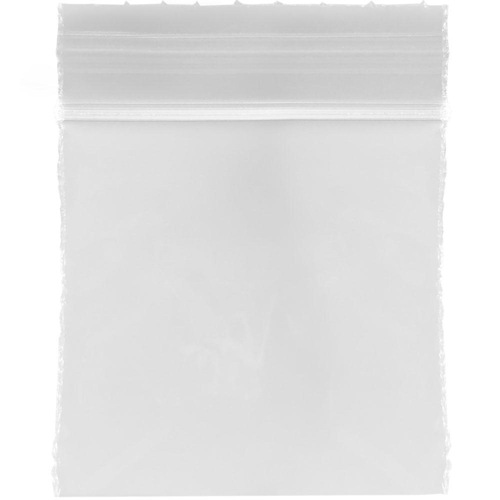 Front of 1.5 x 1.5 2 Mil Clearzip Lock Top Bags
