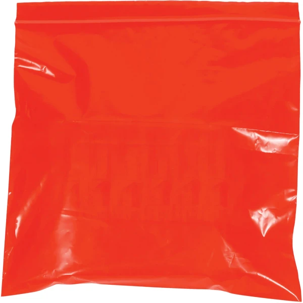 10 x 12 2 Mil Red Zip Bags RED 10 x 12 2 Mil Zip Bags