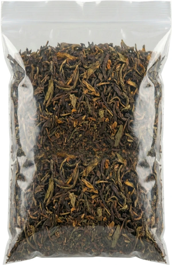 10 x 12 2 Mil Clearzip Lock Top Bags with Dried Tea Leaves 10 x 12 Clearzip Locking Top Bags 2 Mil with Dried Tea Leaves