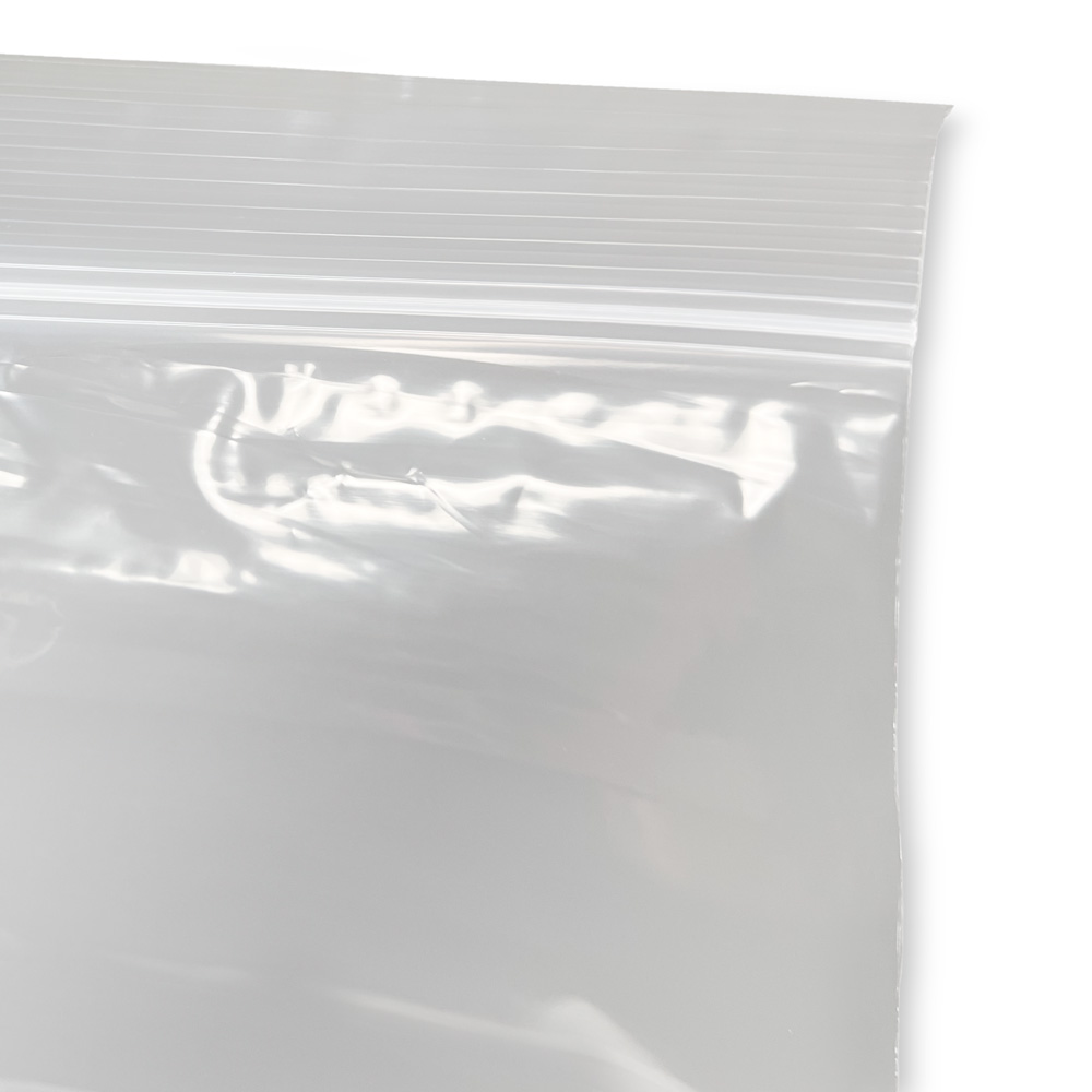 Close up of 10 x 12 Clearzip® Locking Top Bag 2 Mil Zipper