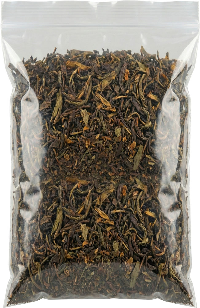 10 x 12 Clearzip Locking Top Bags 2 Mil with Dried Tea Leaves