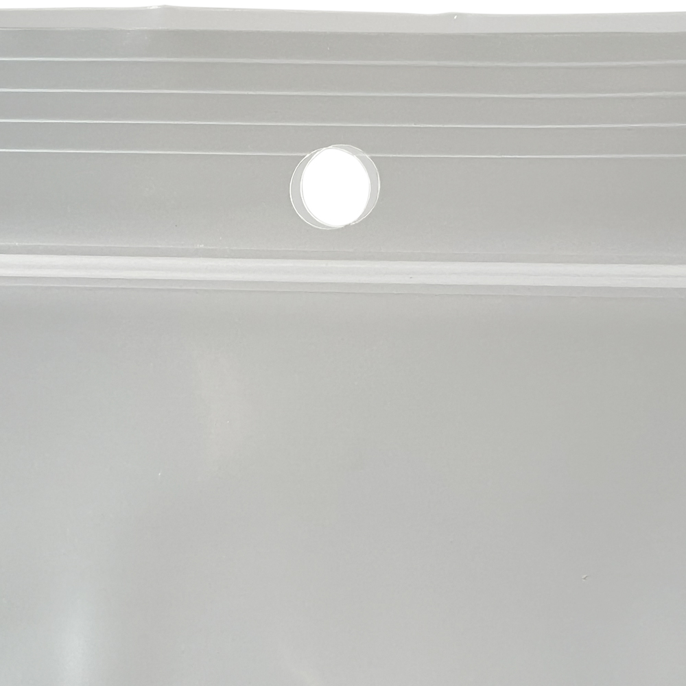 Hang Hole of 10 x 12 Clearzip Locking Top Bags with Hang Hole 4 Mil