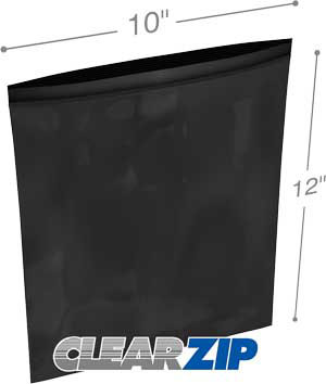 10x12 black zipper bags