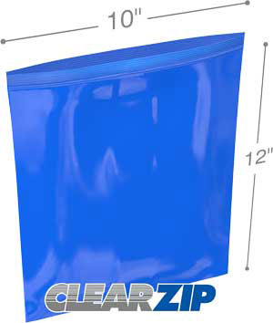 10x12 blue zipper bags