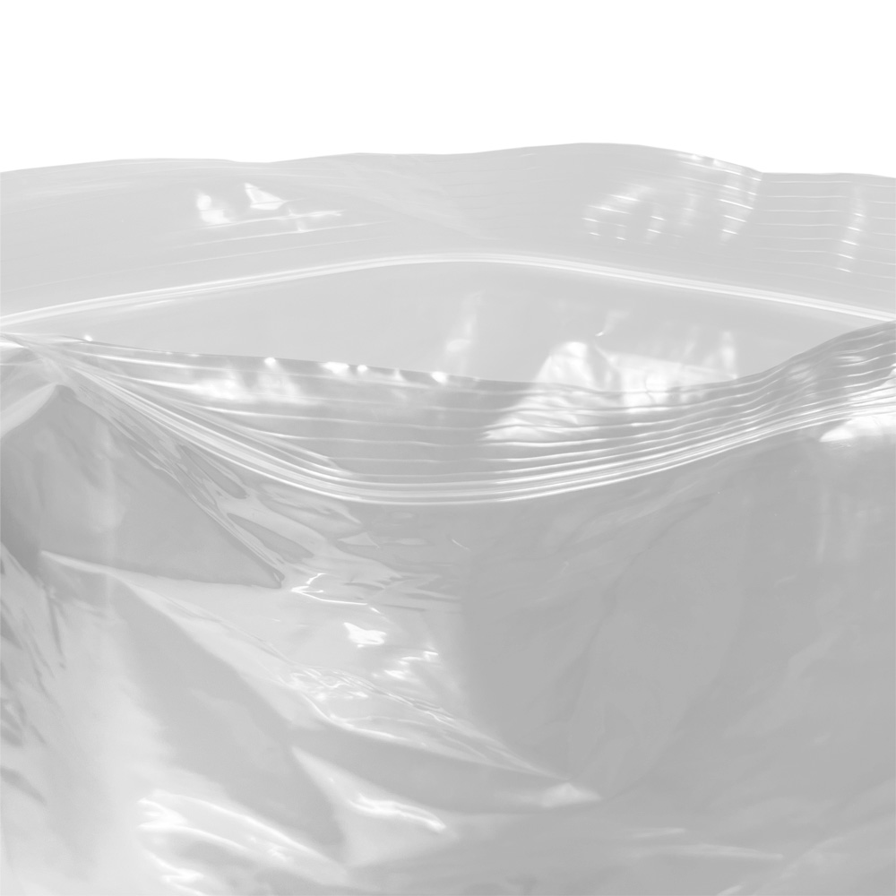 Close up of Open 10 x 13 Clearzip® Locking Top Bag 2 Mil